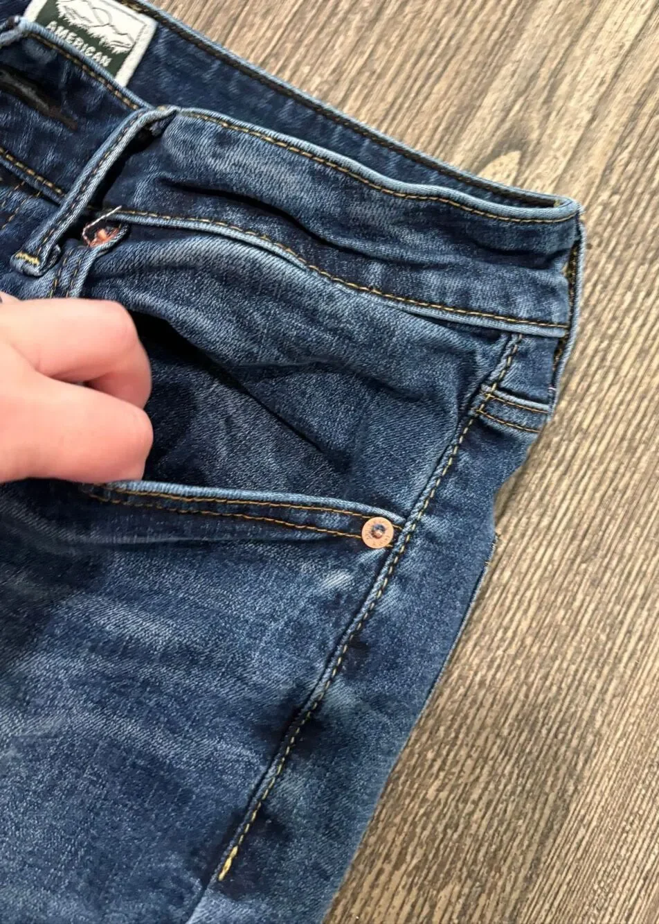 American Eagle Men's Airflex+ Athletic Fit Denim Jeans Dark Wash Blue Size 32x32